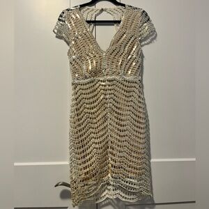 Sparkle white/tan dress from Honey
